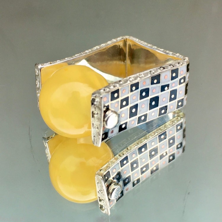 unikatowa biżuteria blazko z bursztynem