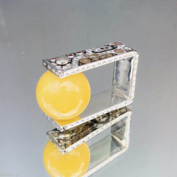 Blazko pierścień DolceVita z bursztynem