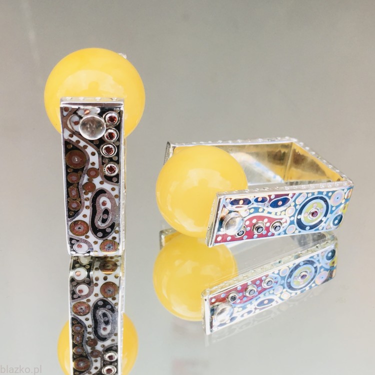 Blazko DolceVita ring with amber