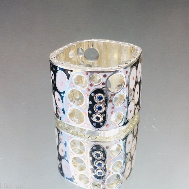 Ażurowy Pralinek - unikatowa obrączka / pierścionek Blazko