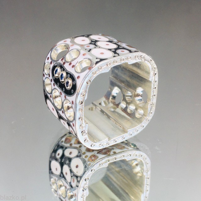 Ażurowy Pralinek - unikatowa obrączka / pierścionek Blazko