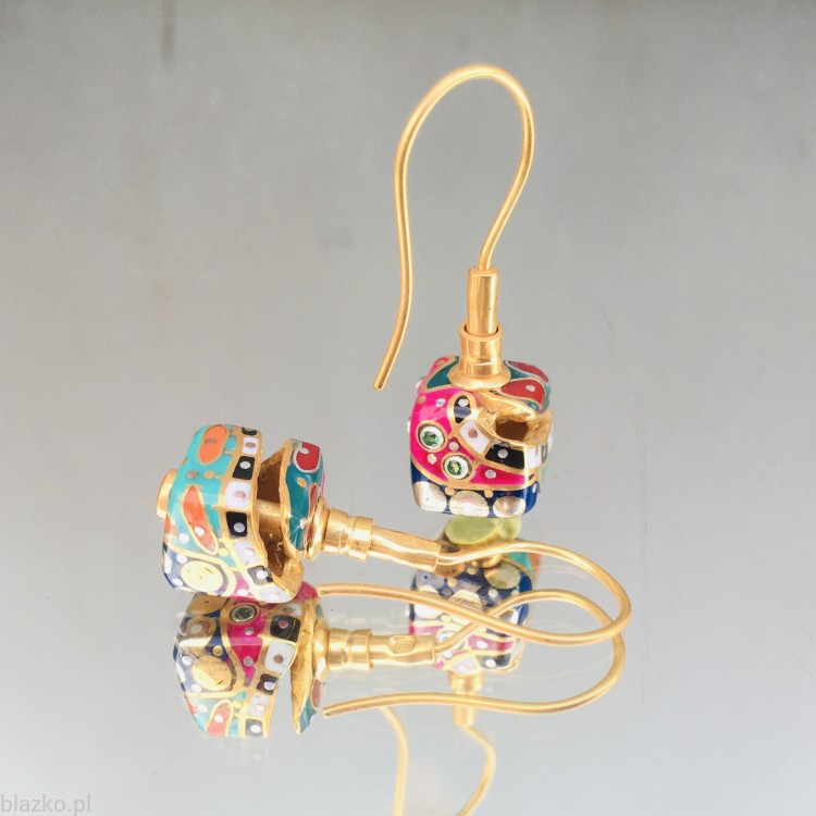 pozłacane kolczyki Kosteczki z kolekcji DolceVita #blazko