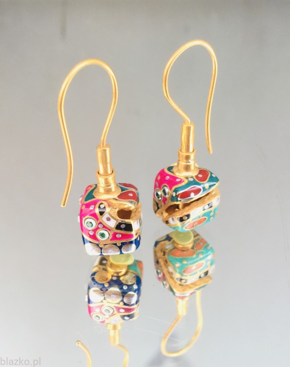 pozłacane kolczyki Kosteczki z kolekcji DolceVita #blazko