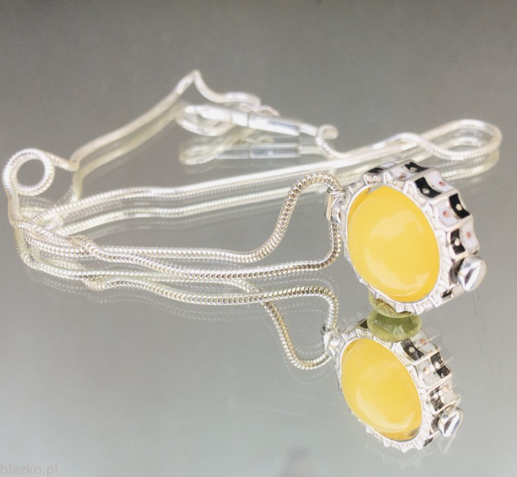 #blazkoamber - naszyjnik blazko z mlecznym bursztynem bałtyckim