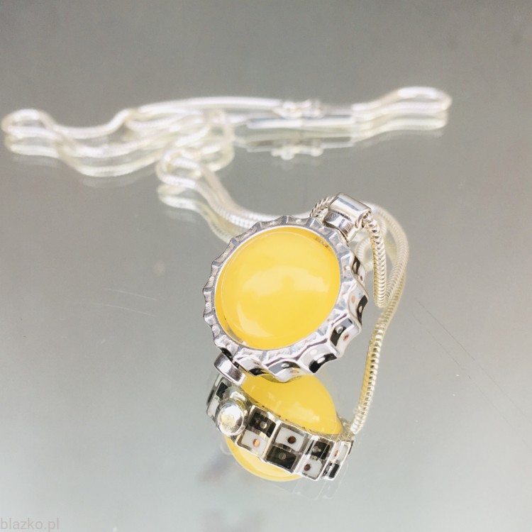#blazkoamber - naszyjnik blazko z mlecznym bursztynem bałtyckim