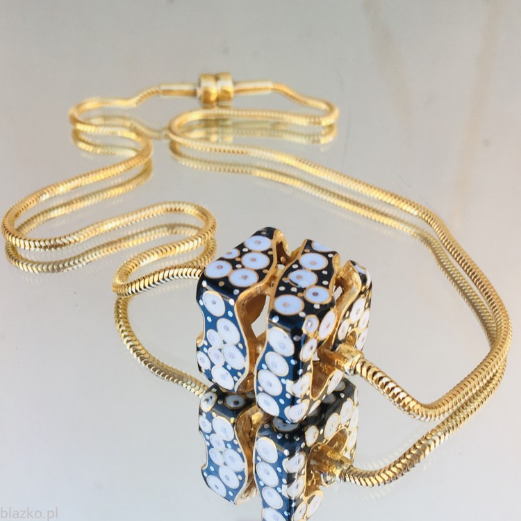 Kostek - pozłacany naszyjnik unikatowy Blazko