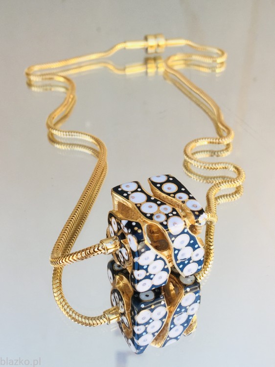 Kostek - pozłacany naszyjnik unikatowy Blazko