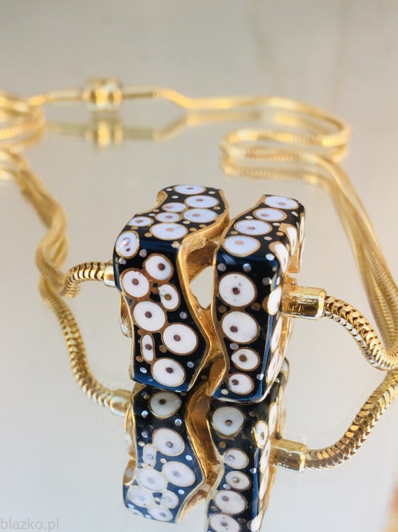 Kostek - pozłacany naszyjnik unikatowy Blazko