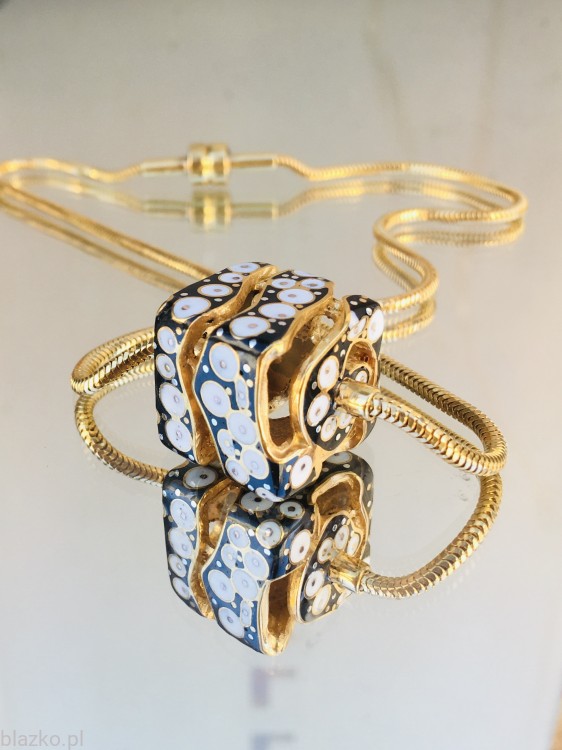 Kostek - pozłacany naszyjnik unikatowy Blazko