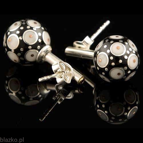 Blazko kolczyki Kulki z szyjką Grochy Classic