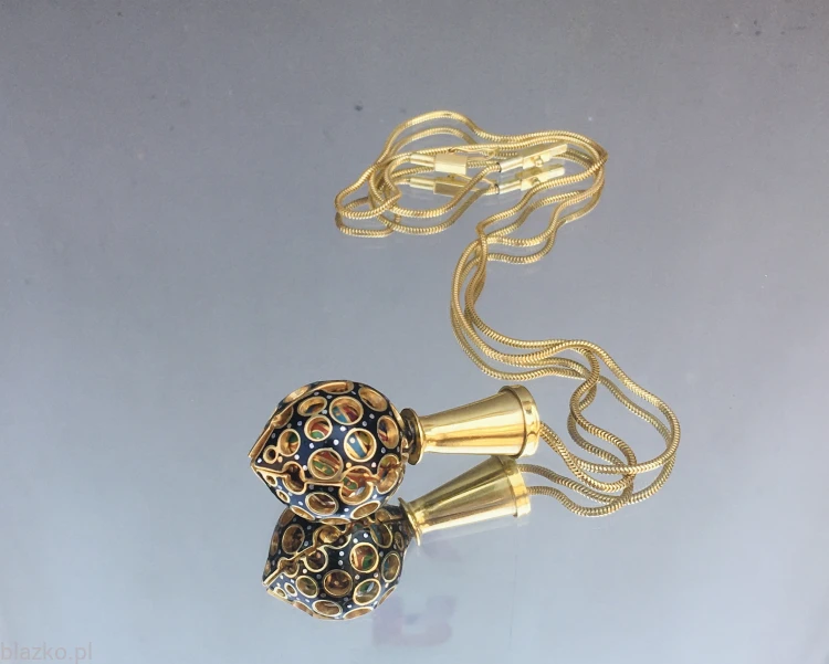 Sundew - unique handcrafted Blazko necklace, gold-plated silver.