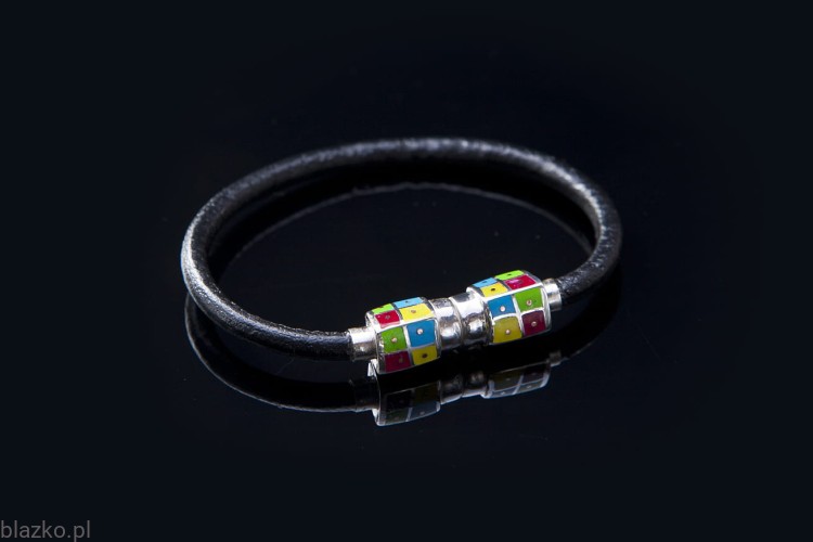 Blazko bransoleta Rzemień Kostki Kolor