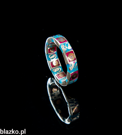 Blazko obrączka Blazk Cienka Dwustronna Kolor