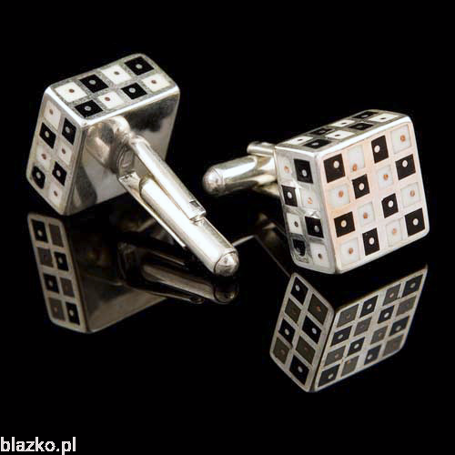 Blazko spinki do mankietów Kostki Szachownica Classic